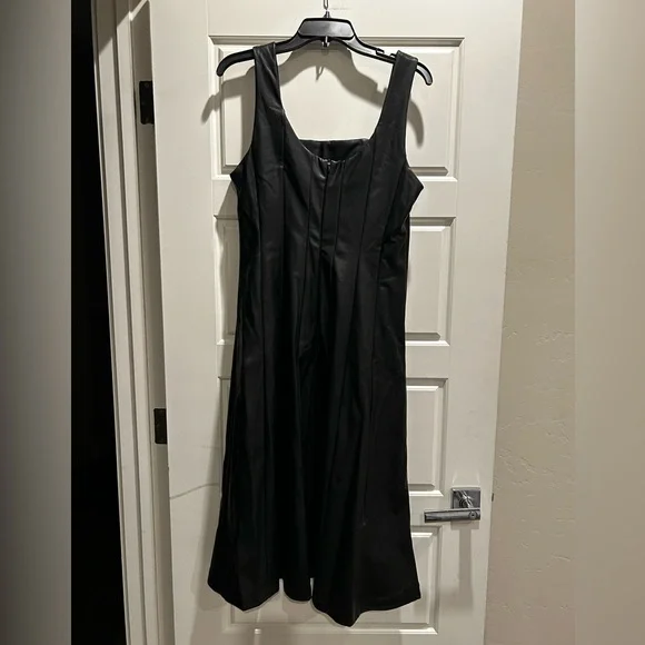 Fate Black Faux Leather Dress - Picture 3 of 11